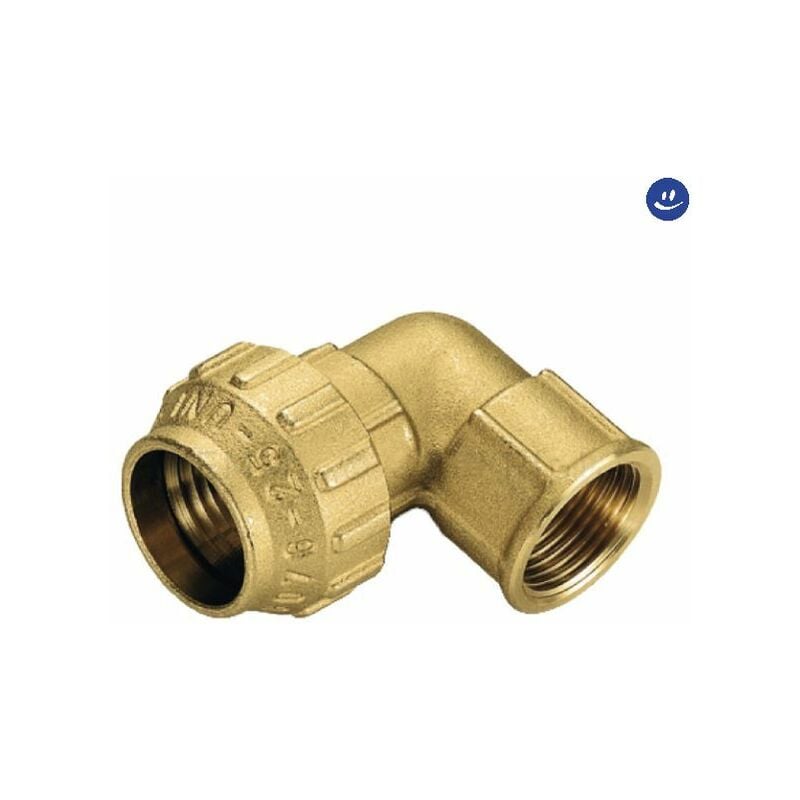 foto del prodotto raccordo curvo femmina in ottone per tubo polietilene serie cobraring 3460cr 32x1 tiemme
