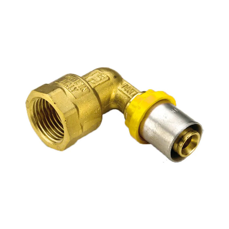 foto del prodotto raccordo curvo femmina per tubo multistrato a pressare per gas modello al cobrapex 1 2 20 tiemme