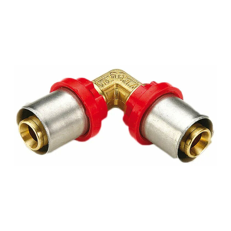 foto del prodotto raccordo curvo gomito doppio 16 x 16 a pressare per tubo multistrato