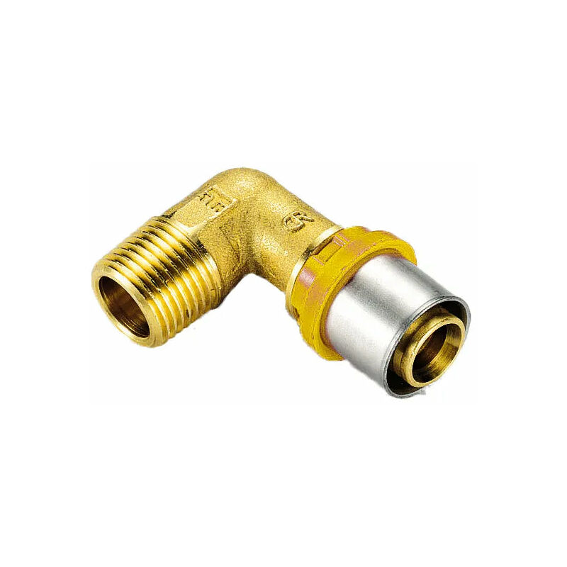 foto del prodotto raccordo curvo gomito maschio 3 4 26 multistrato a pressare gas tiemme