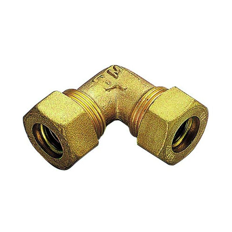 foto del prodotto raccordo curvo intermedio con tenuta o ring per tubo rame modello 1300 22 tiemme raccorderie spa