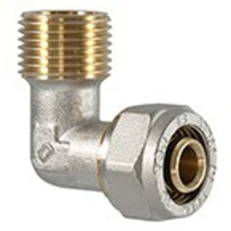 foto del prodotto raccordo curvo maschio a compressione per multistrato 3 4 x 20