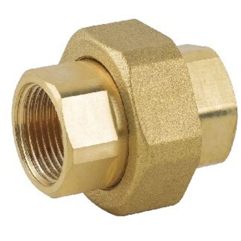 foto del prodotto raccordo diritto con o-ring 3 pz ff in ottone giallo 3 4