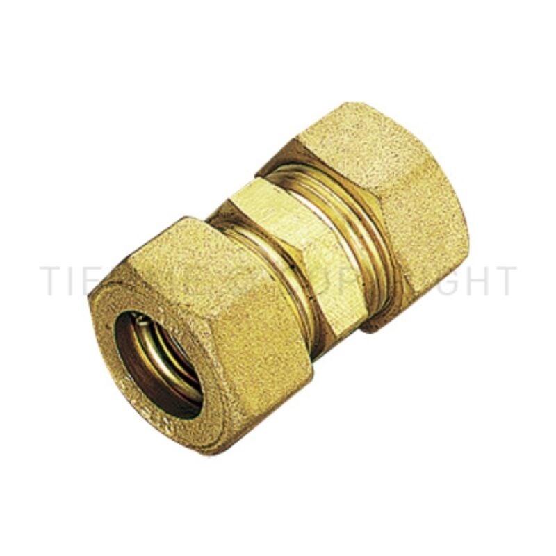 foto del prodotto raccordo diritto doppio a compressione tenuta oring dim 12 tiemme 1300025