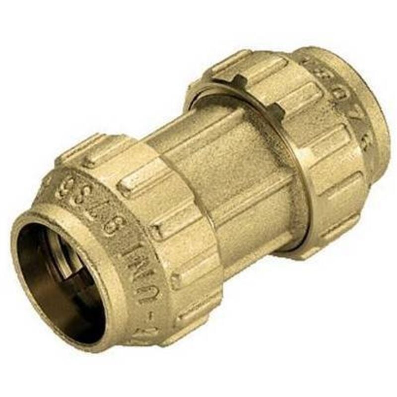 foto del prodotto raccordo diritto doppio in ottone tiemme diam. 20 tiemm