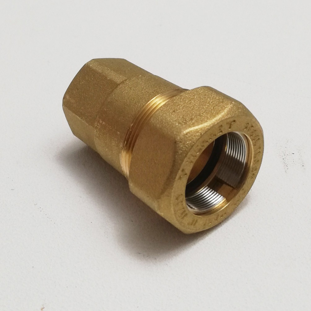 foto del prodotto raccordo diritto f di ottone a stringere per tubi di acciaio 42x1 39 39 1 4