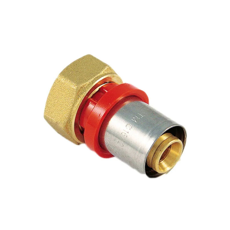 foto del prodotto raccordo diritto femmina 1 2 20 con girello con oring ad innesto multistrato a pressare