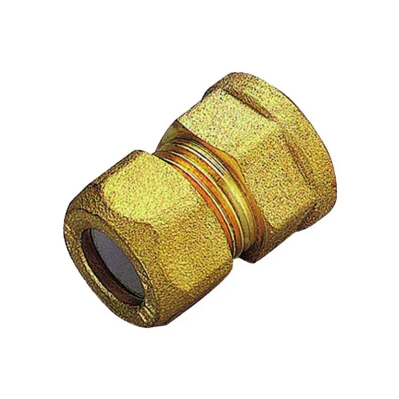 foto del prodotto raccordo diritto femmina con ogiva in ptfe per tubo rame serie 1202 3 8 10 tiemme