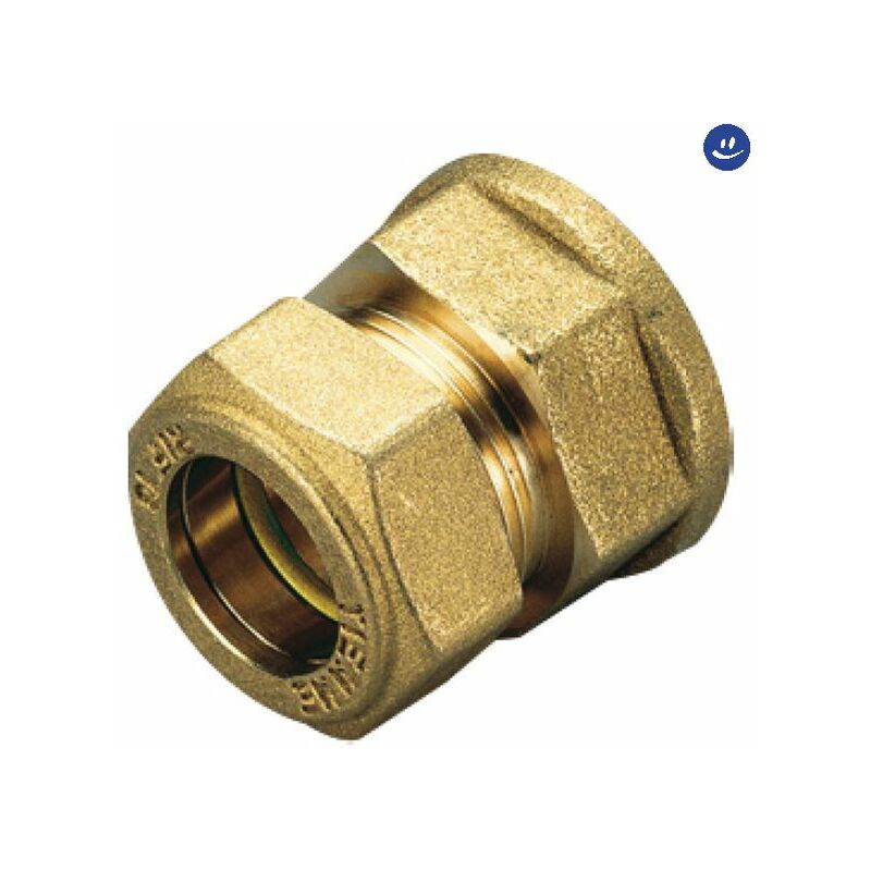 foto del prodotto raccordo diritto femmina per gas con tenuta o-ring per tubo rame modello 1350 1/2 14 tiemme