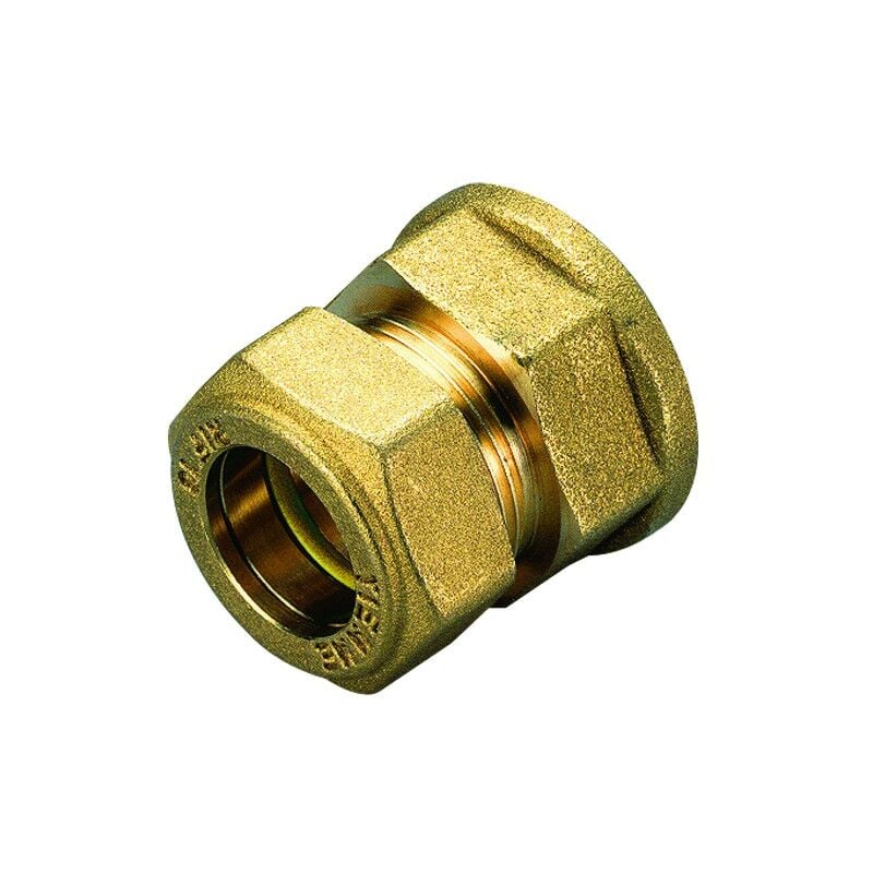 foto del prodotto raccordo diritto femmina per gas con tenuta o ring per tubo rame modello 1350 1 2 14 tiemme raccorderie spa