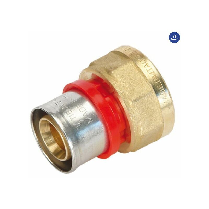 foto del prodotto raccordo diritto femmina per tubo multistrato a pressare modello al cobrapex 1 2 18 tiemme