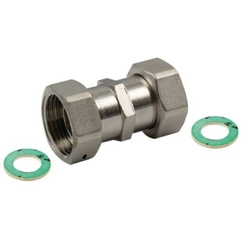 foto del prodotto raccordo diritto ff con girello e guarnizione piana 1 x 1