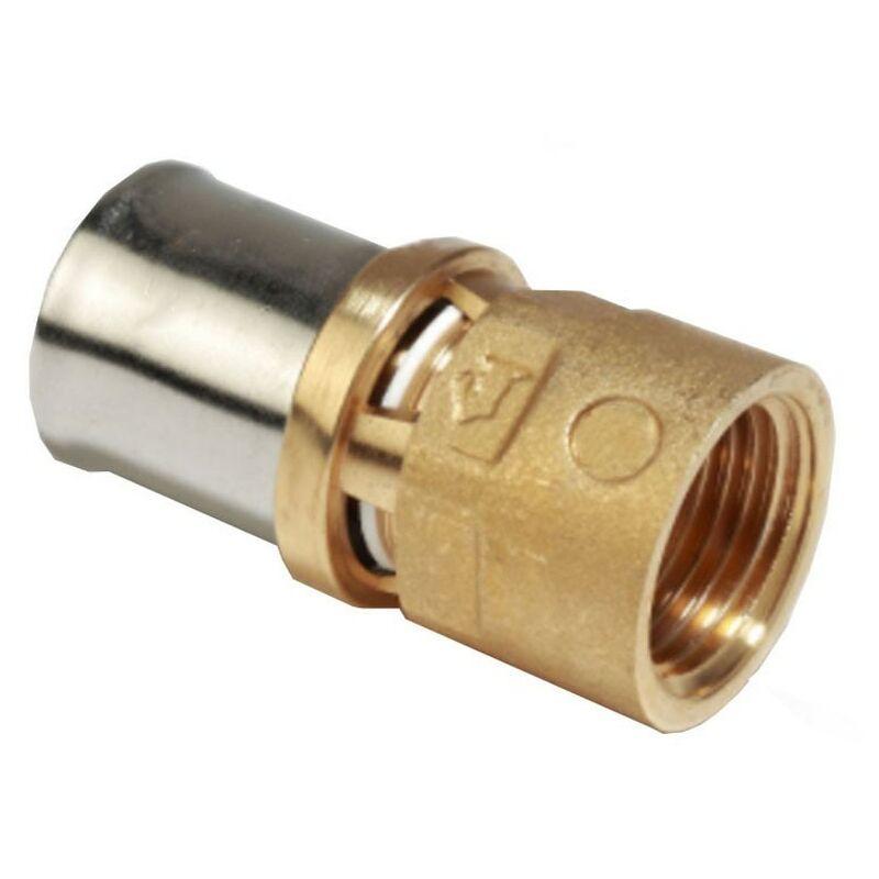 foto del prodotto raccordo diritto filettato femmina a pressare multipinza giacomini rm109 1 2 x 16x2 
