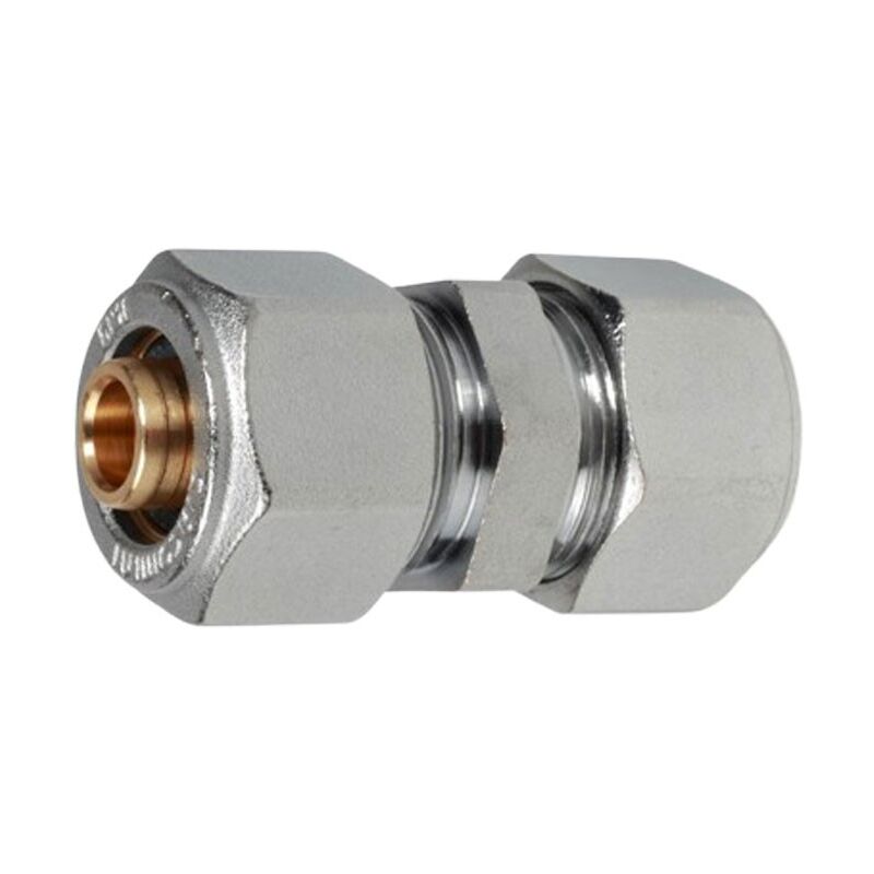 foto del prodotto raccordo diritto giacomini per multistrato 20x2 mm ottone cromato r560mx057