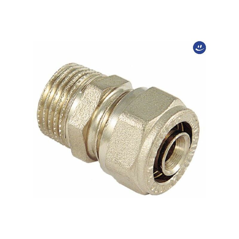 foto del prodotto raccordo diritto m maschio a stringere per tubo multistrato 20x3 4 
