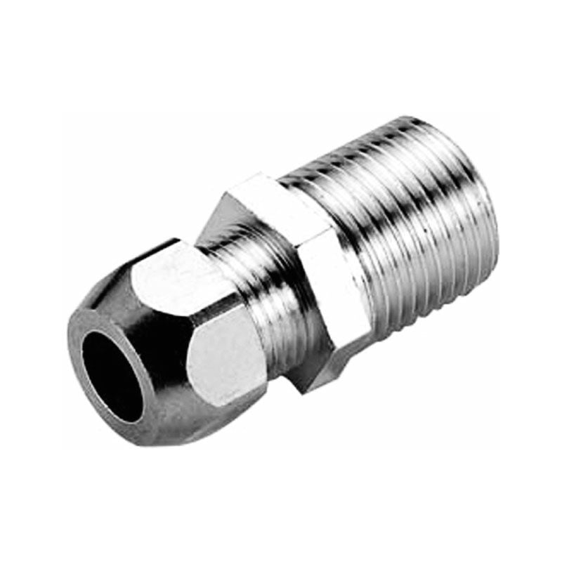 foto del prodotto raccordo diritto maschio a tenuta ptfe per tubo rame cromato serie 6900 1 2x3 8 10 pettinaroli