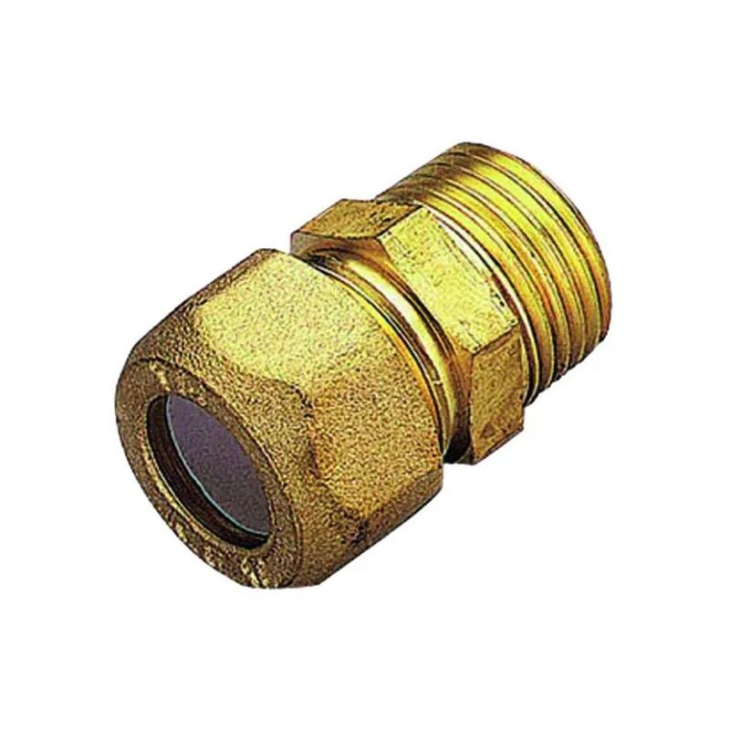 foto del prodotto raccordo diritto maschio con ogiva in ptfe per tubo rame serie 1200 3 4 x1 2 14 tiemme