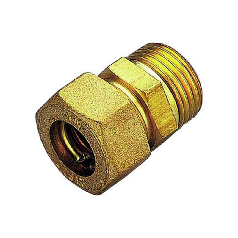 foto del prodotto raccordo diritto maschio con tenuta o ring per tubo rame modello 1300 1 2 14 tiemme raccorderie spa