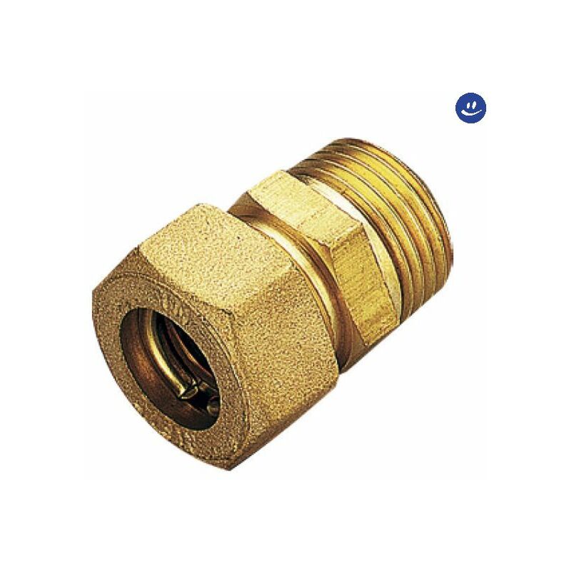foto del prodotto raccordo diritto maschio con tenuta o ring per tubo rame modello 1300 1 28 tiemme