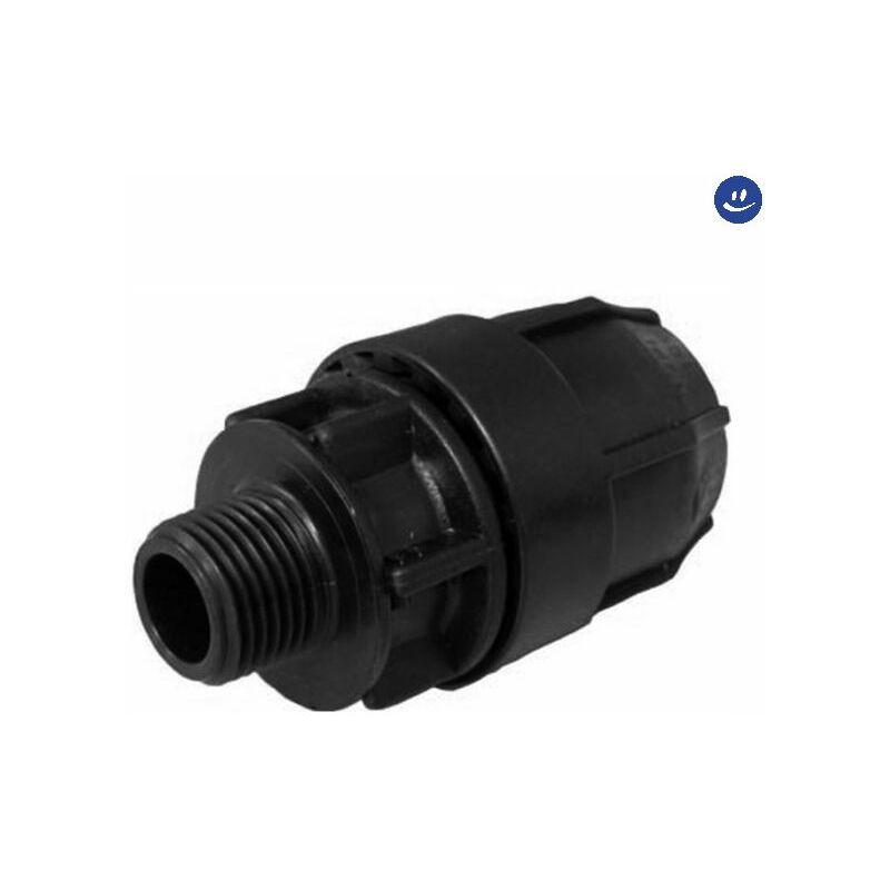 foto del prodotto raccordo diritto maschio femmina a compressione in polipropilene serie elopress 25x3 4 pn16 nupi