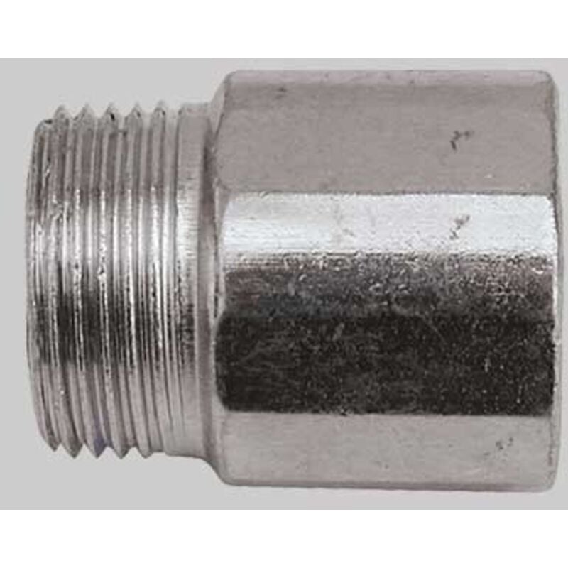 foto del prodotto raccordo diritto maschio femmina in acciaio zincato 3 4 x 2,5 cm raccorderie metalliche