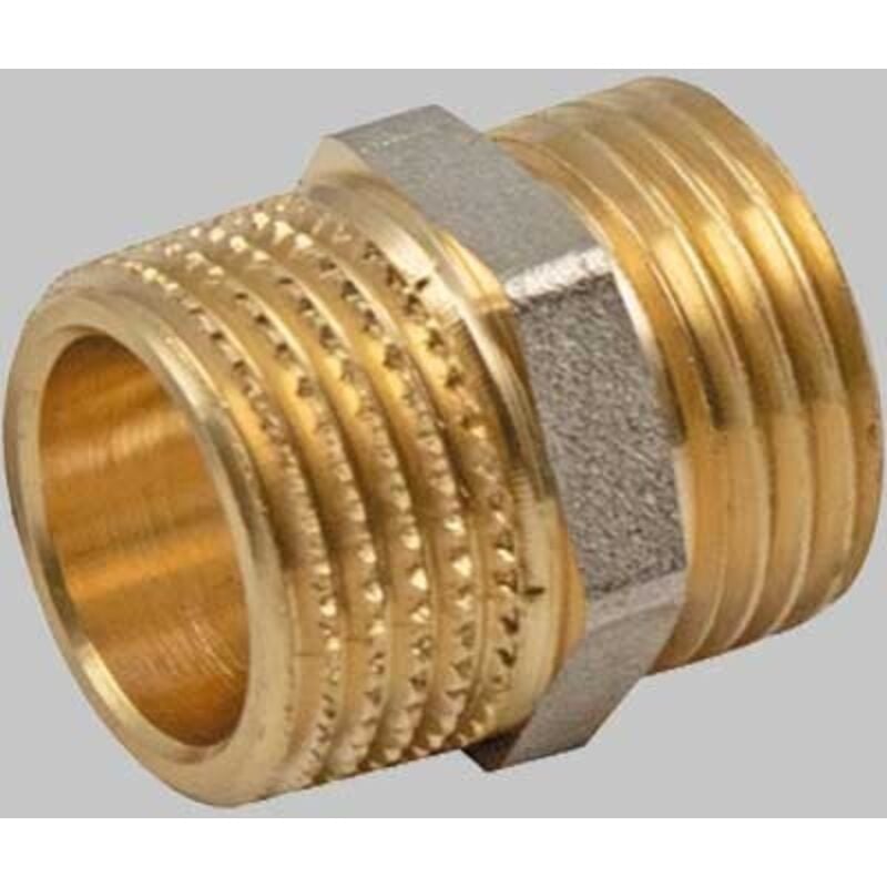 foto del prodotto raccordo diritto maschio in ottone giallo modello waterblock-gn 3 4x1 2 16 tiemme