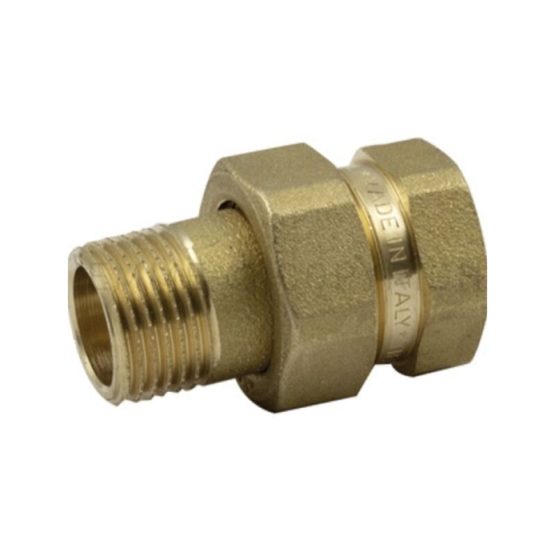 foto del prodotto raccordo diritto tre pezzi con o ring tiemme 1500007