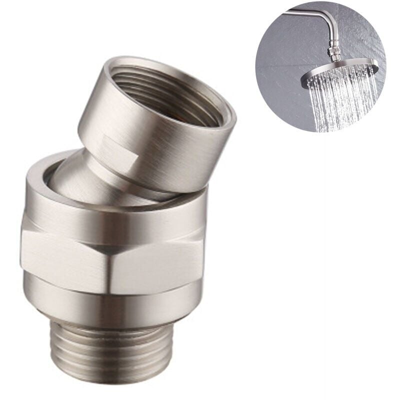 immagine 0 del prodotto raccordo doccia, giunto sferico, soffione doccia, adattatore sferico girevole, prolunga braccio doccia regolabile, componente universale, nichel
