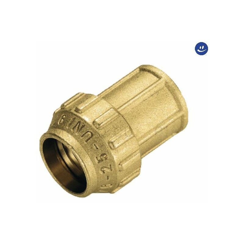 foto del prodotto raccordo dritto femmina in ottone per tubo polietilene serie cobraring 3460cr 25x3 4 tiemme