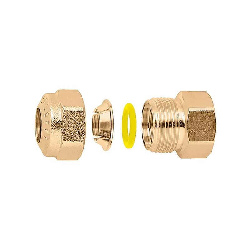 foto del prodotto raccordo femmina. per tubi in rame ricotto, rame crudo, ottone, acciaio dolce e acciaio inox. con doppio o ring. attacco g 1 2 iso 228 1 f