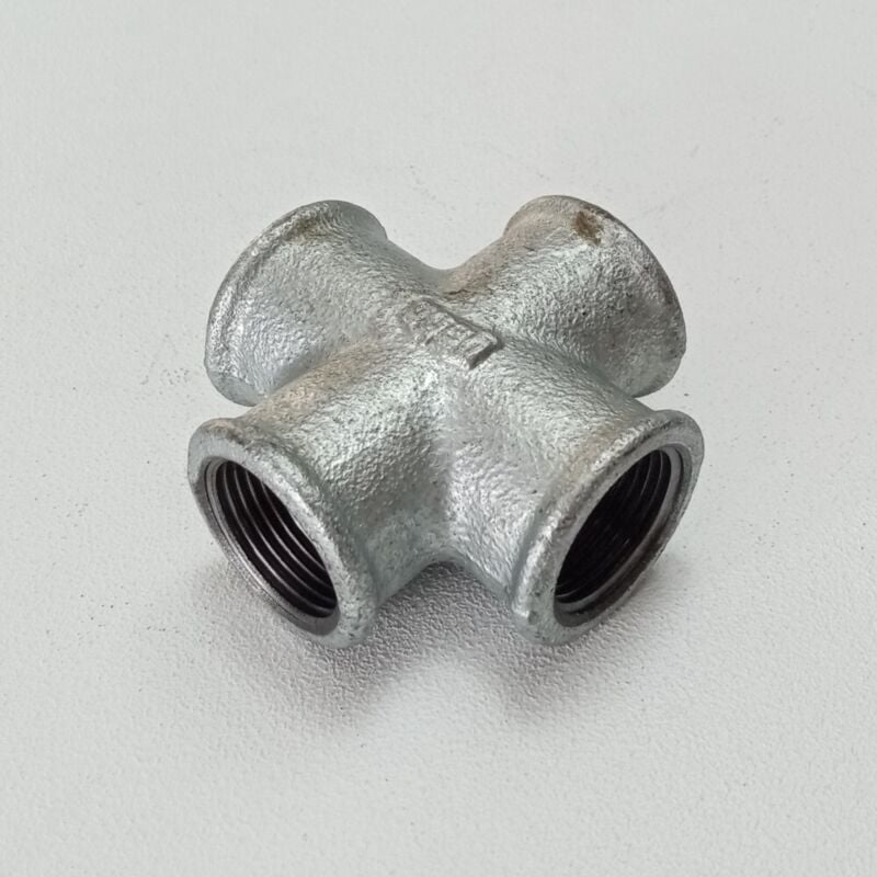 foto del prodotto raccordo ffff 3/4'' croce raccordo a 4 vie di ghisa zincata malleabile