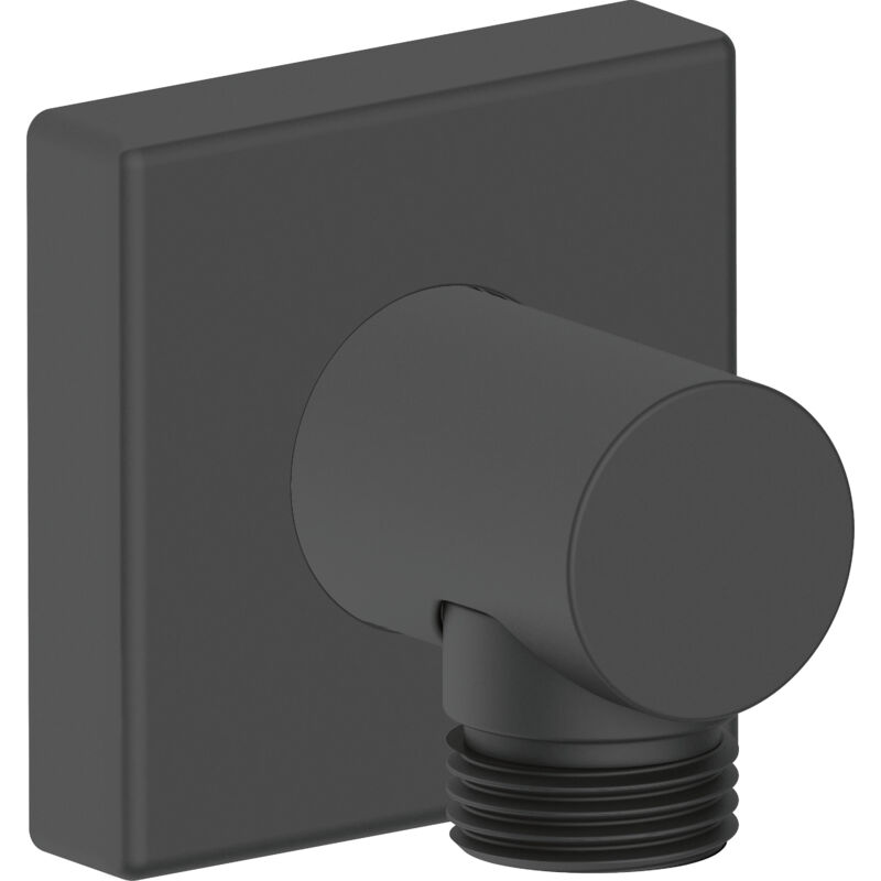 foto del prodotto raccordo flessibile duravit universal, con rosetta quadrata, nero opaco