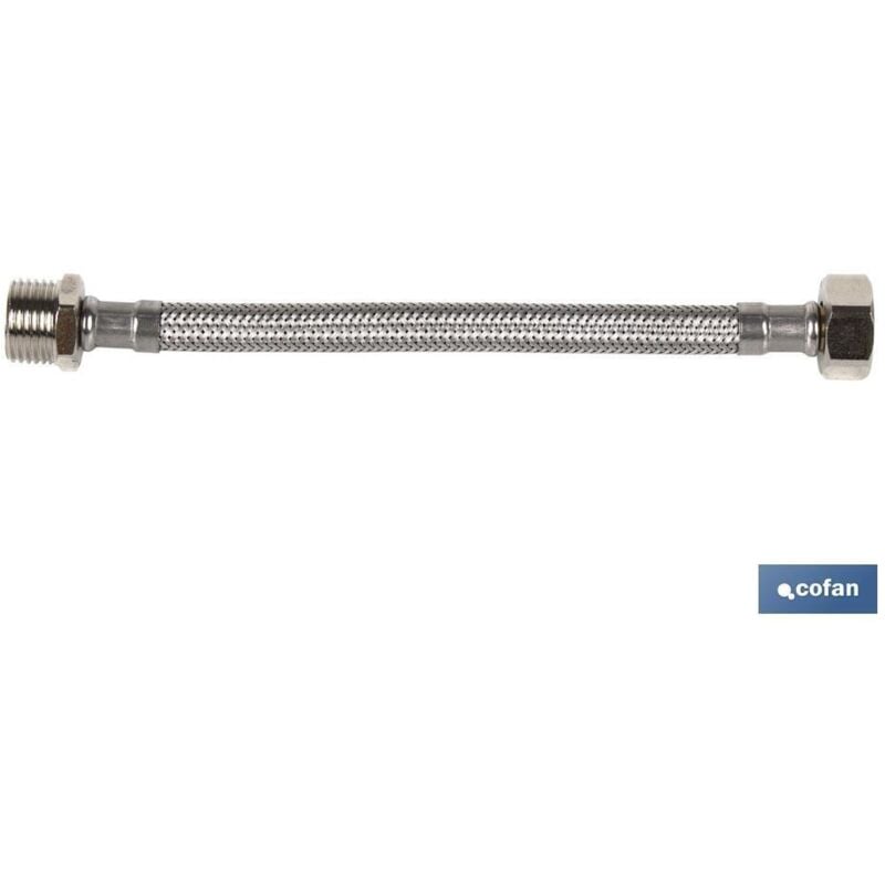 foto del prodotto raccordo flessibile inox m3/8- h1/2 40 cm.