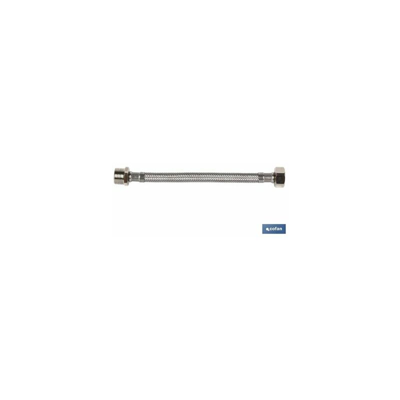 foto del prodotto raccordo flessibile inox m3 8 h3 8 25 cm.