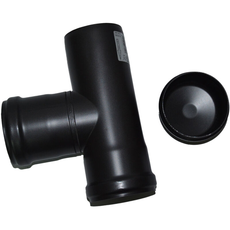 foto del prodotto raccordo in acciaio nero t 90 diametro 80 - europrofil