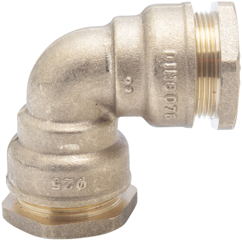 foto del prodotto raccordo in ottone a compressione curvo d25 ply
