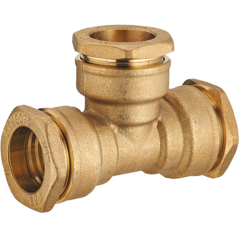 foto del prodotto raccordo in ottone a tee a compressione d25 ply