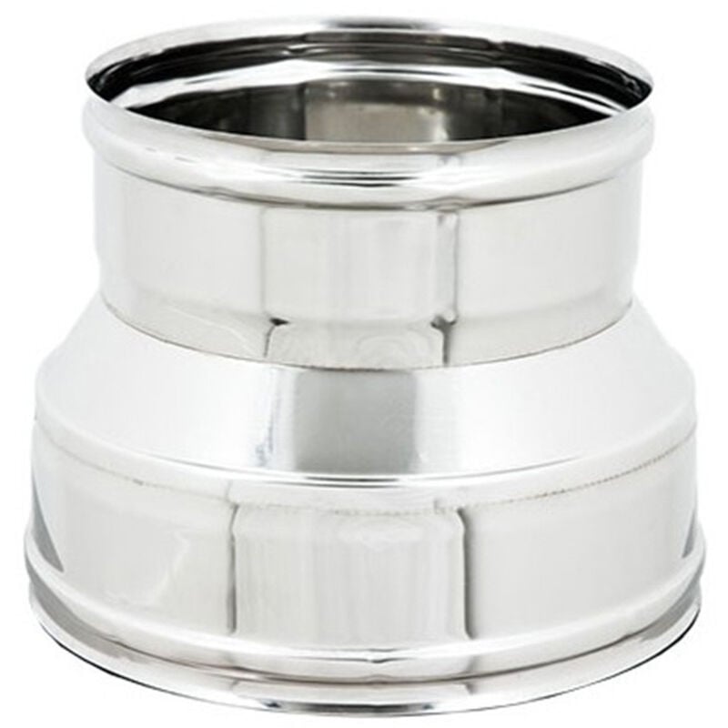 foto del prodotto raccordo inox 6 decimi aisi 304 da f 120 a f variabile, diametro 100mm