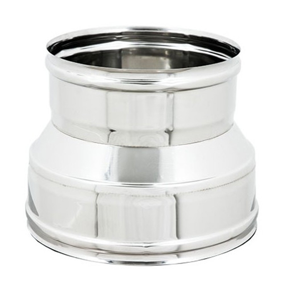 foto del prodotto raccordo inox 6 decimi aisi 304 da f 200 a f variabile, diametro 120mm