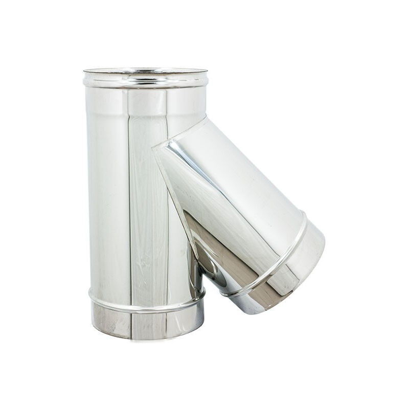 foto del prodotto raccordo inox a y braga a 135 mf da 120mm codino m aisi 304