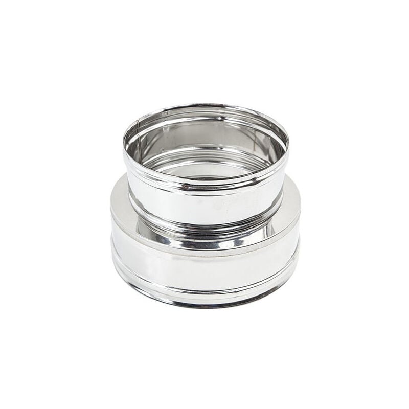 foto del prodotto raccordo inox mono parete f 80mm a doppia parete mf di 80 de 130 mm