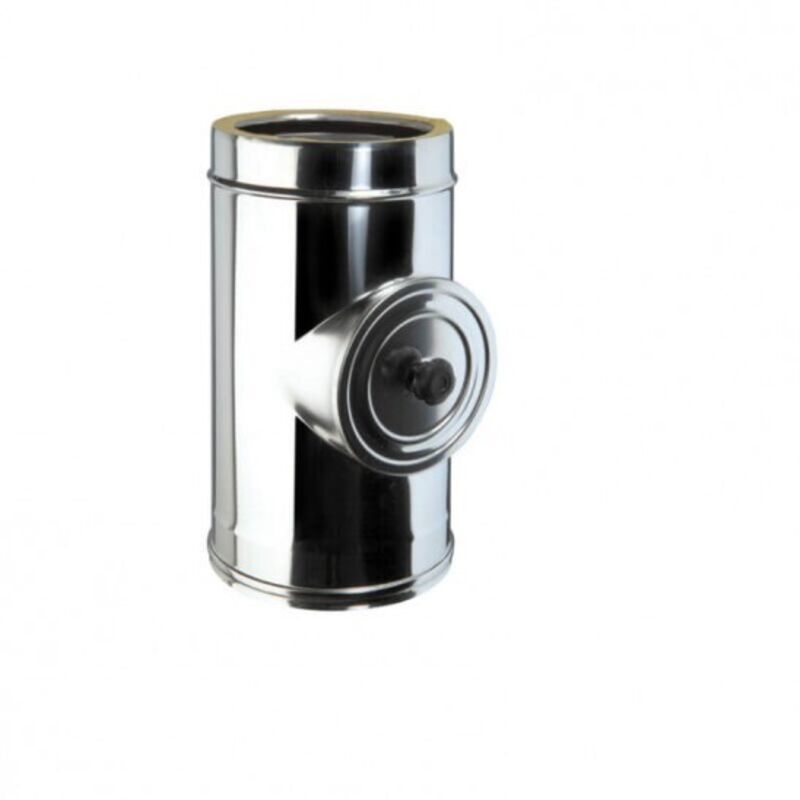 foto del prodotto raccordo ispezione canna fumaria acciaio inox 100 mm