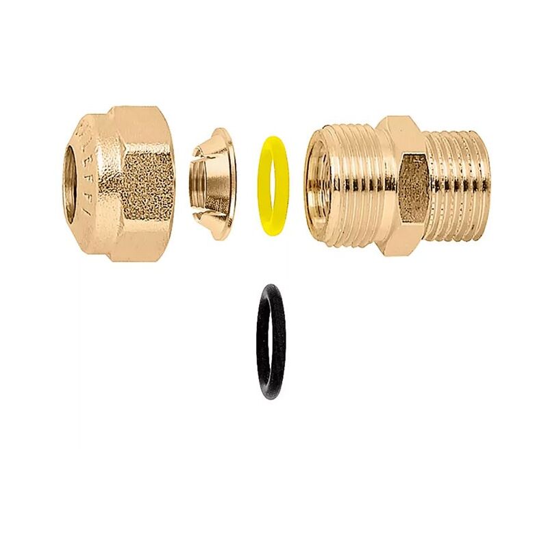 foto del prodotto raccordo maschio. attacco g 3 4 a iso 228-1 m ingresso - 16 uscita. per tubi in rame ricotto, rame crudo, ottone, acciaio dolce e acciaio inox.