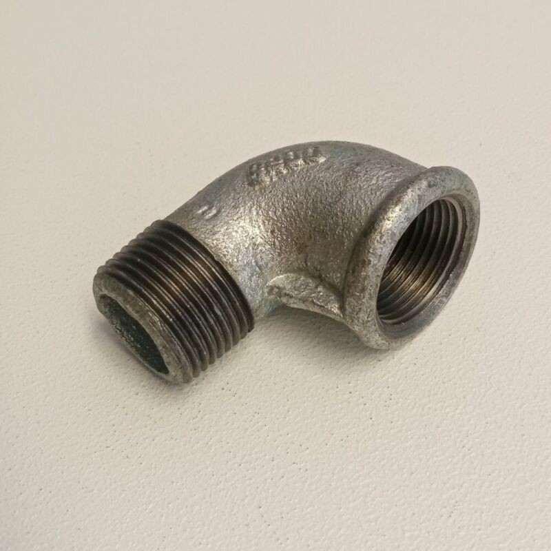 foto del prodotto raccordo mf 1'' 1 4'' gomito zincato curva di ghisa malleabile