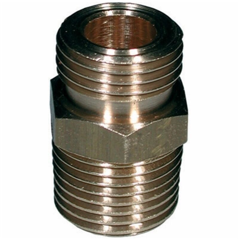 foto del prodotto raccordo ottone uso gas regolatore filettatura dx sx 3 8 x 20 14