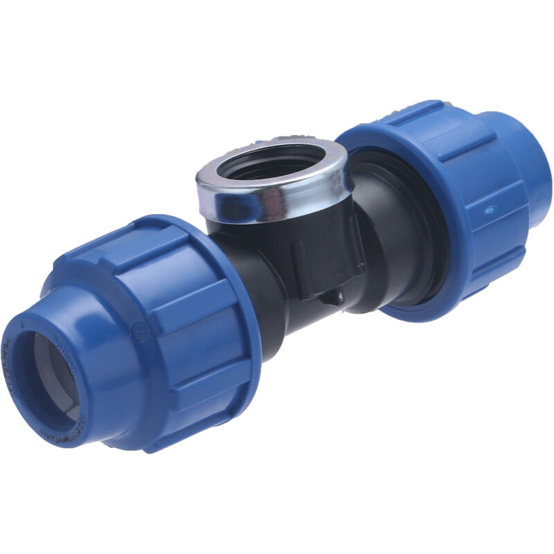 foto del prodotto raccordo pe in plastica a t 25 femmina al centro 20x27 noyon thiebault