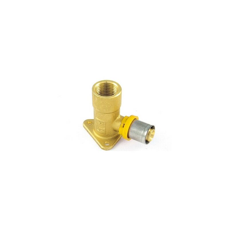 immagine 0 del prodotto raccordo per gas curvo femmina con flangia 3 fori 16 x 1 2 tiemm