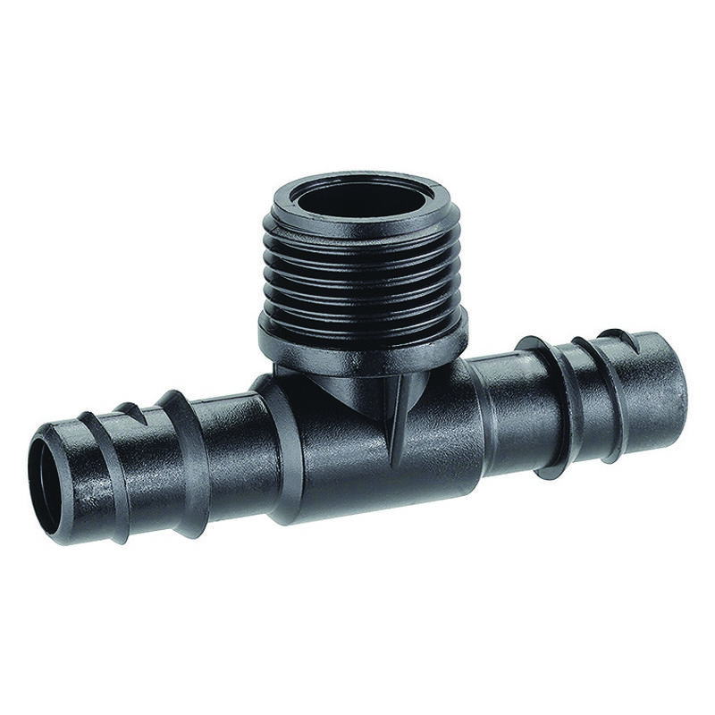 foto del prodotto raccordo per microirrigazione tubo 1 2 a 3 vie m 1 2 in bl. 91072