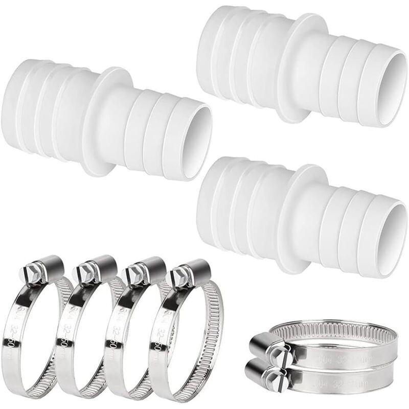 foto del prodotto raccordo per tubo flessibile 38 mm per fascette stringitubo in acciaio inox per piscina, 3 6 pezzi