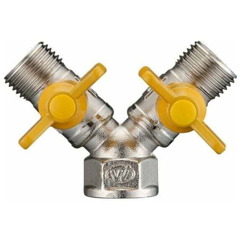 foto del prodotto raccordo per tubo in ottone con deviatore gas, doppia uscita - 2 vie.